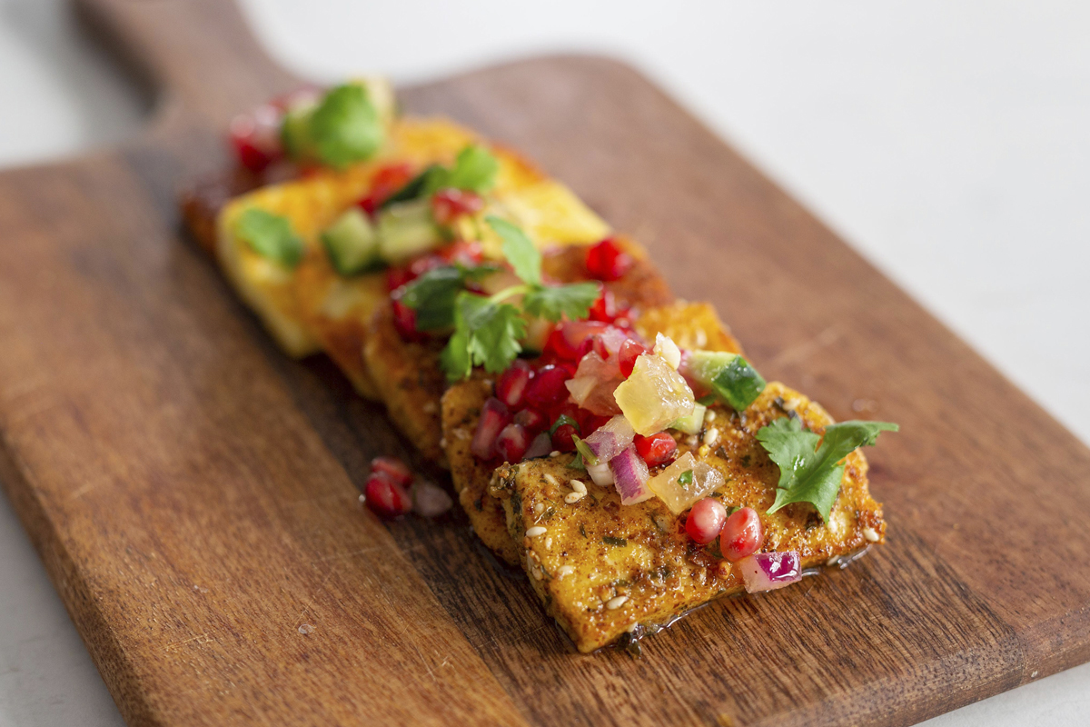 halloumi-pomegranate-pineapple-salsa